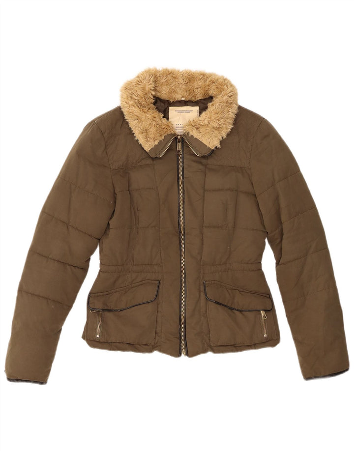 Damska ocieplana kurtka Zara UK 6 XS Khaki