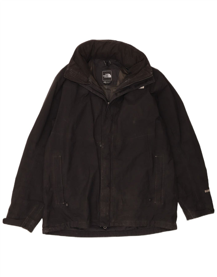 Męska kurtka przeciwdeszczowa z kapturem The North Face UK 42 XL, czarny poliester