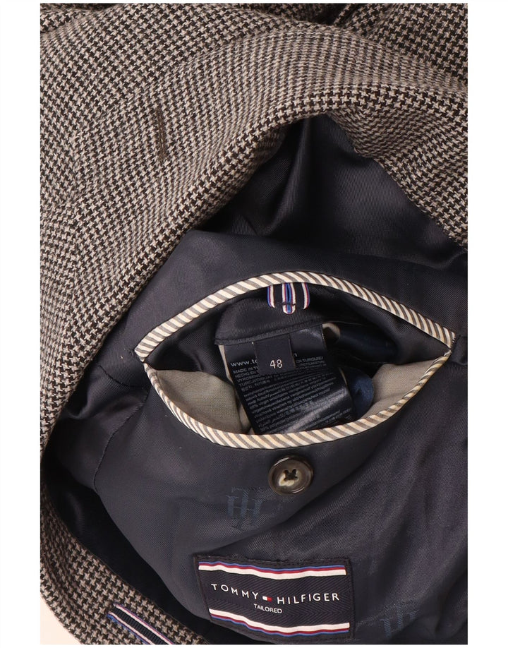 Męska dopasowana marynarka TOMMY HILFIGER IT 48 Średnioszara pepitka