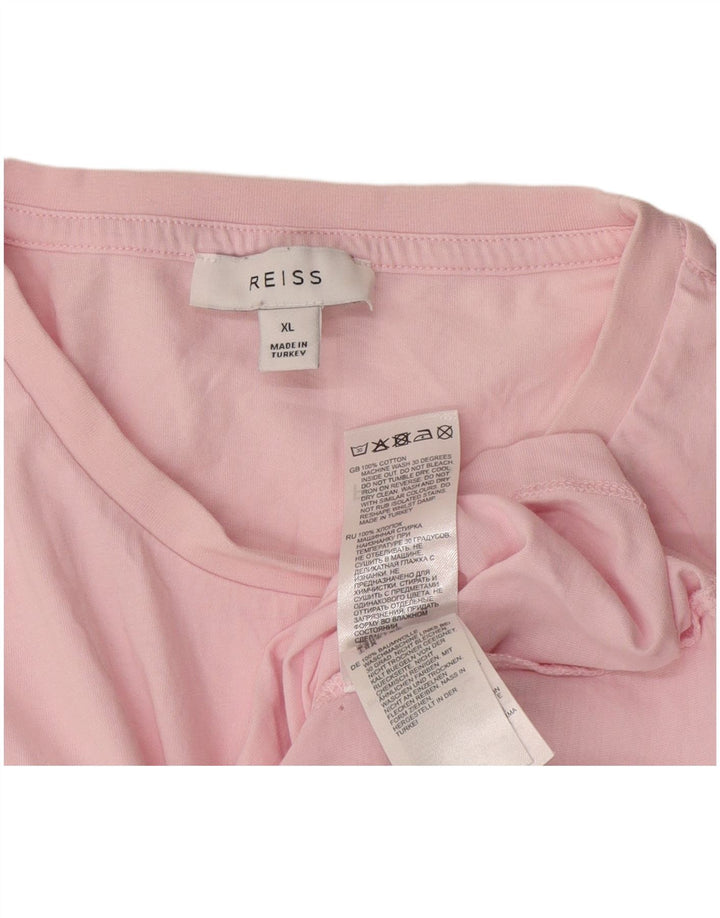 T-shirt męski Reiss Top XL, różowy, bawełniany