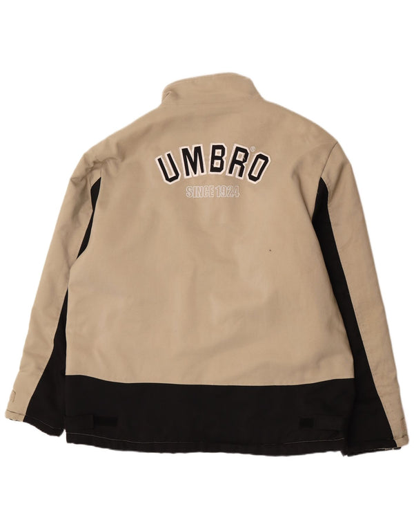 Damska kurtka wiatrówka Umbro UK 44 2XL Beżowy nylon z blokami kolorów