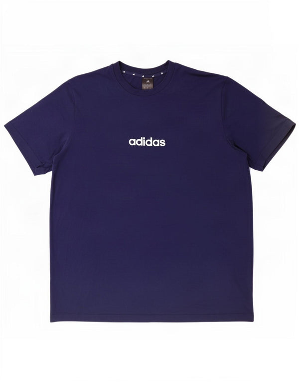Adidas Męska koszulka graficzna Top XL, granatowa, bawełniana