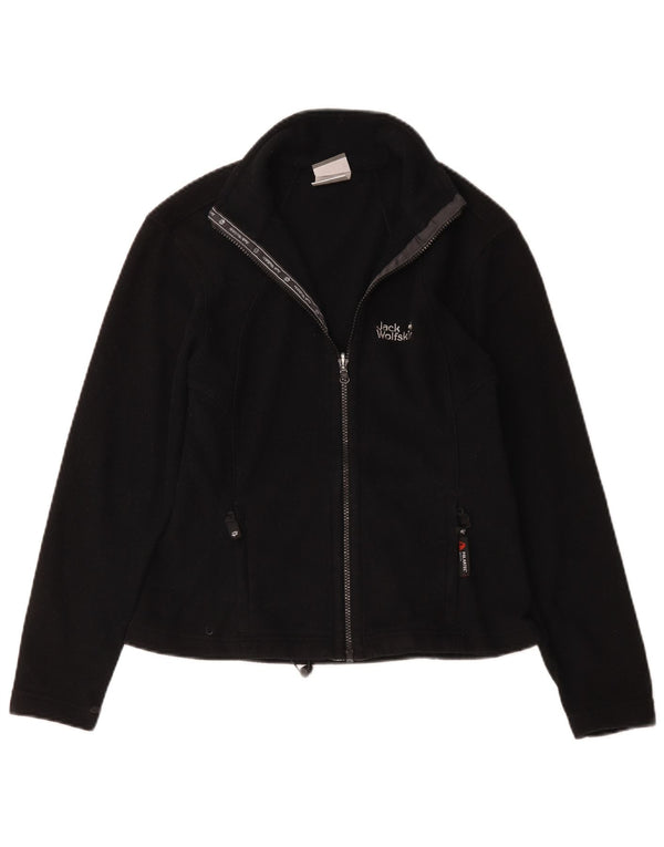 Damska kurtka polarowa Jack Wolfskin UK 10, mała, czarna, poliestrowa
