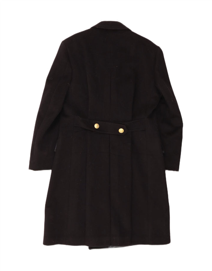 Vintage damski płaszcz z podwójnymi piersiami IT 52 2XL Czarny klasyczny