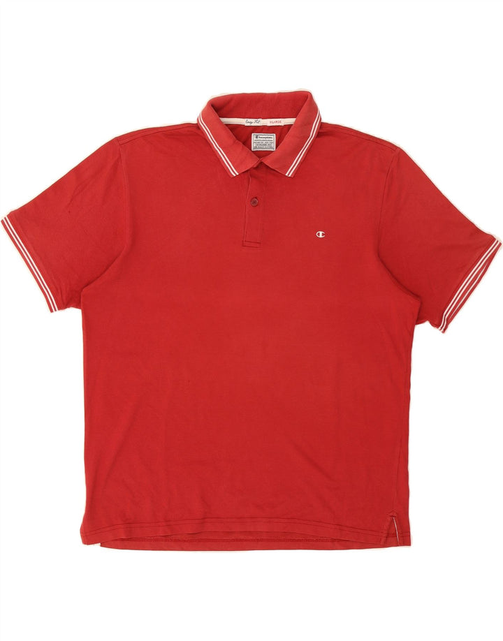 CHAMPION Mens Easy Fit Polo Shirt XL Red Vintage Champion and Second-Hand Champion from Messina Hembry 