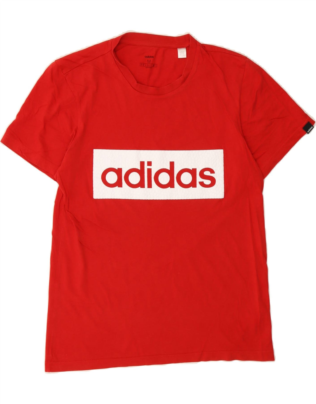 ADIDAS Mens Graphic T-Shirt Top Medium Red Cotton Vintage Adidas and Second-Hand Adidas from Messina Hembry 