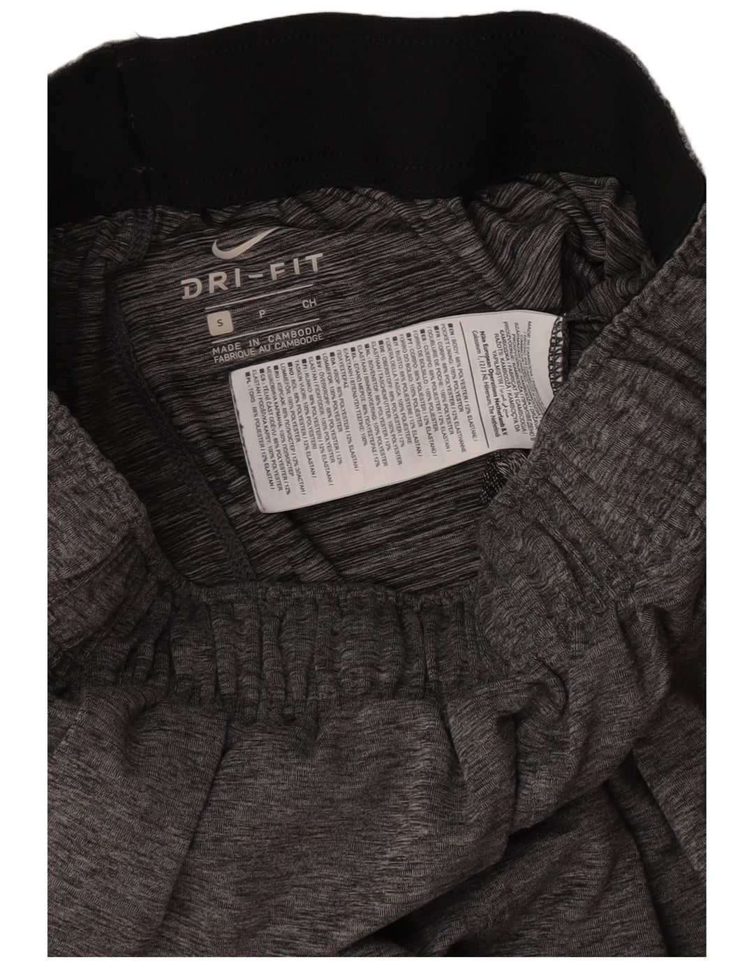 Męskie spodenki sportowe Nike Dri Fit, małe, szare, poliestrowe