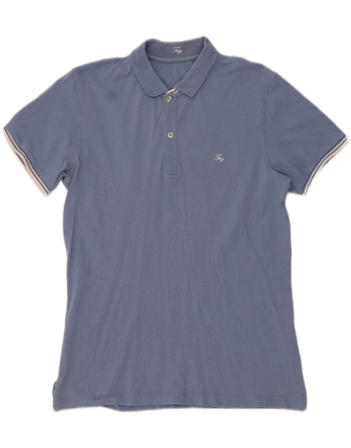 Męska koszulka polo Fay, duża, niebieska, bawełniana