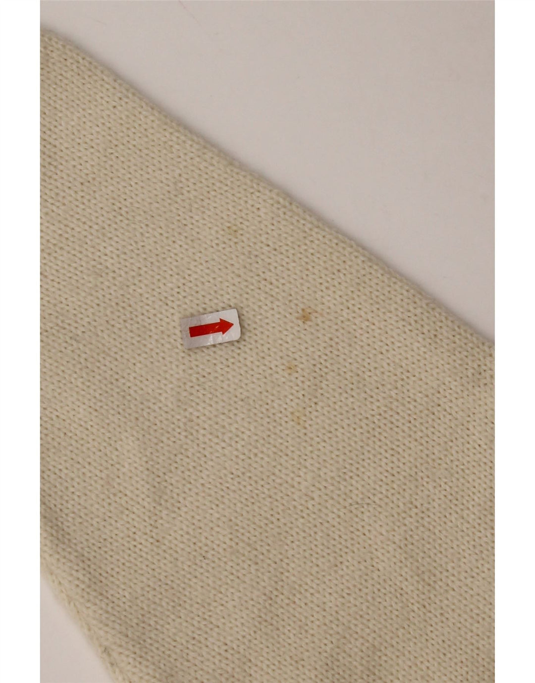 Damski sweter VINTAGE z golfem UK 14, średni, złamany biały