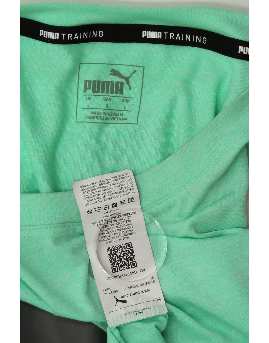 PUMA Mens Graphic T-Shirt Top Large Green Polyester Vintage Puma and Second-Hand Puma from Messina Hembry 
