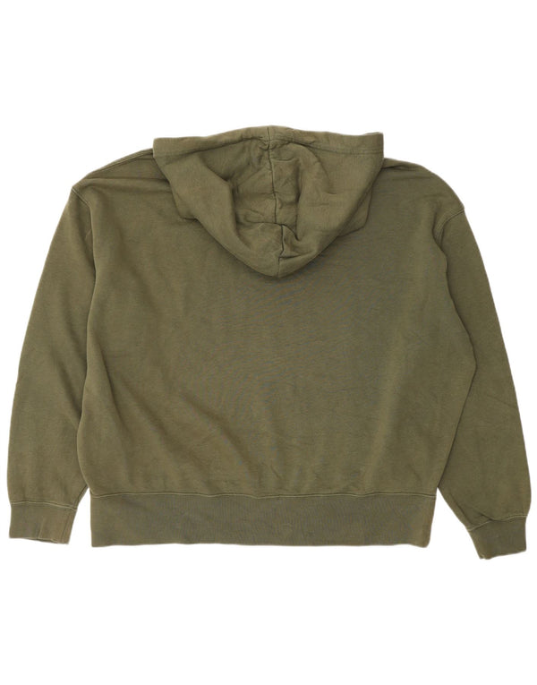 Damski sweter oversize z kapturem Nike, UK 16, duży, bawełniany khaki