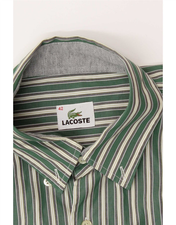 Koszula męska Lacoste rozmiar 42, duże, zielone paski