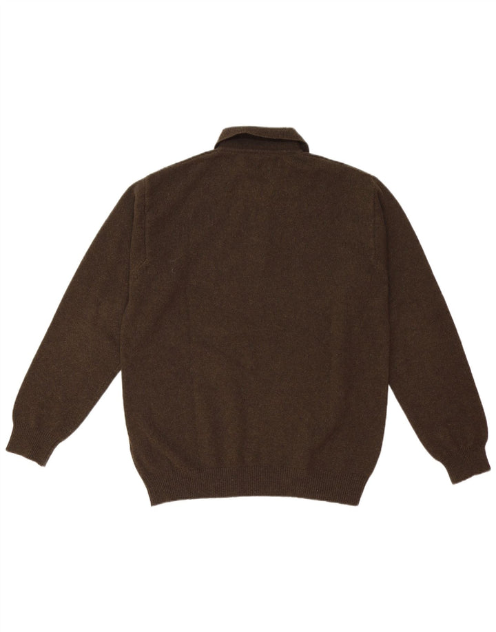 MARLBORO CLASSICS Męski sweter polo XL, wełniany khaki