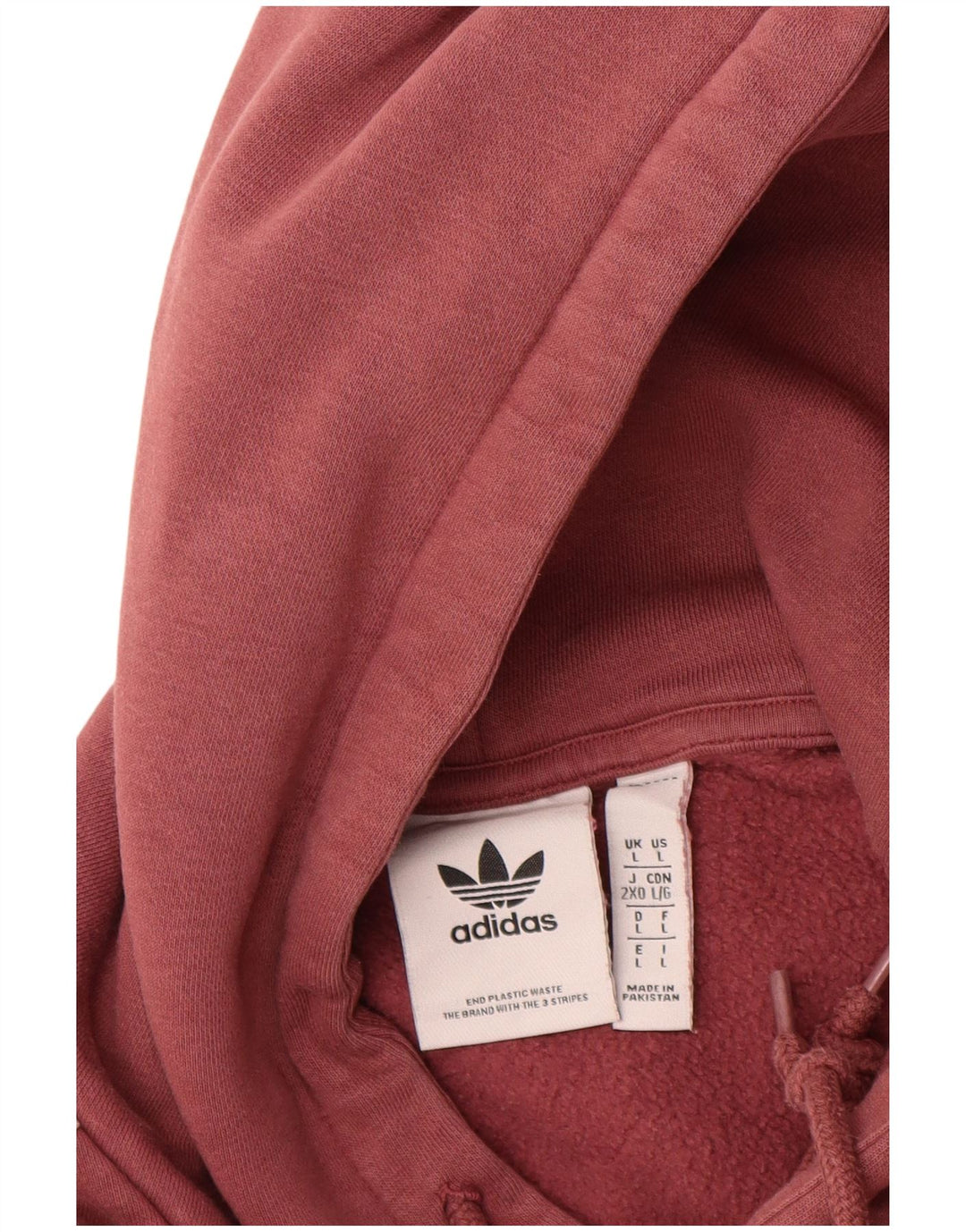 Adidas Męski sweter z kapturem, duży, bordowy, bawełniany
