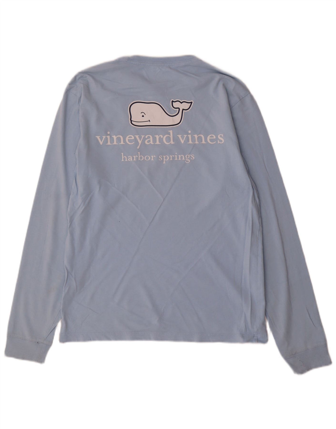 Męski top graficzny VINEYARD VINES z długim rękawem XS, niebieski, bawełniany