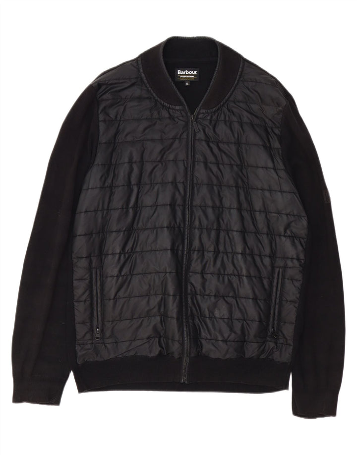 Męska kurtka dresowa BARBOUR XL, czarna, bawełniana