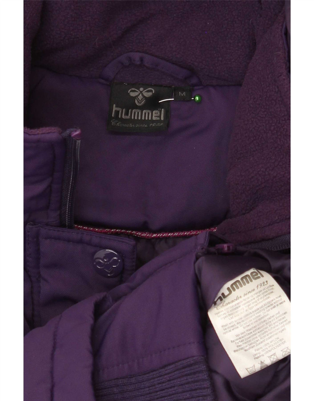 Damska wyściełana kurtka z kapturem Hummel UK 14 Średni fioletowy nylon