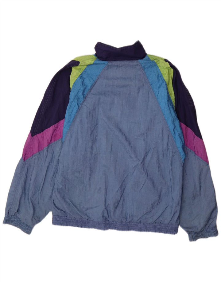 Męska kurtka dresowa PUMA, średnioniebieska, z blokami kolorów, poliamid