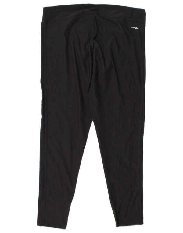 Damskie legginsy ADIDAS Climalite UK 14, duże, czarne, poliestrowe