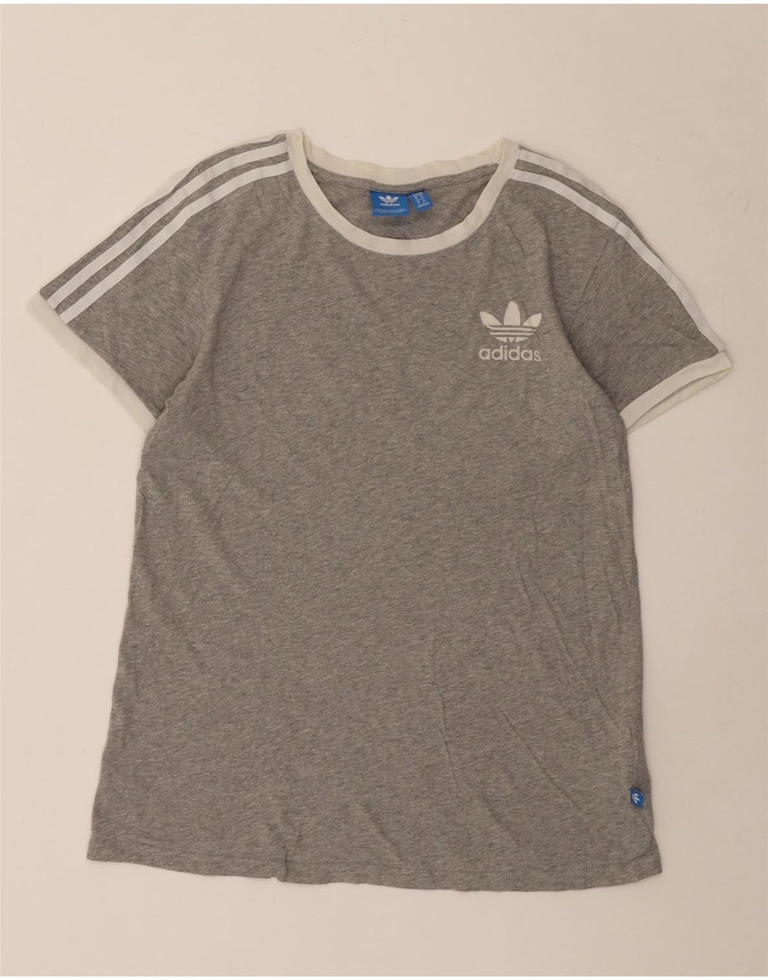 Damska koszulka oversize Adidas Top UK 6 XS Szara bawełna
