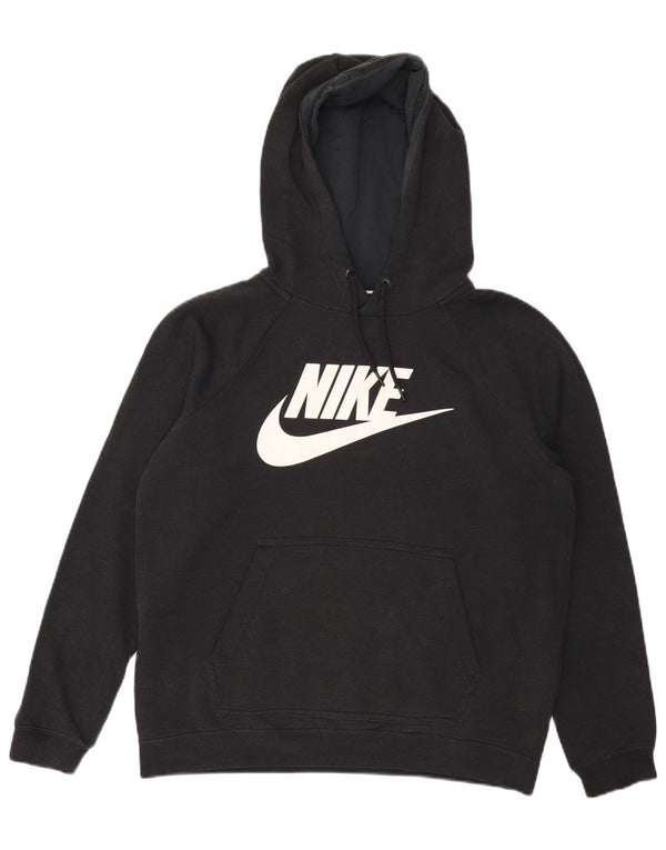 Męski sweter z kapturem NIKE z grafiką, średniej wielkości, czarny, bawełniany