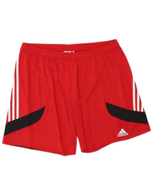 Męskie spodenki sportowe Adidas Climalite XL z poliestru w kolorze czerwonym