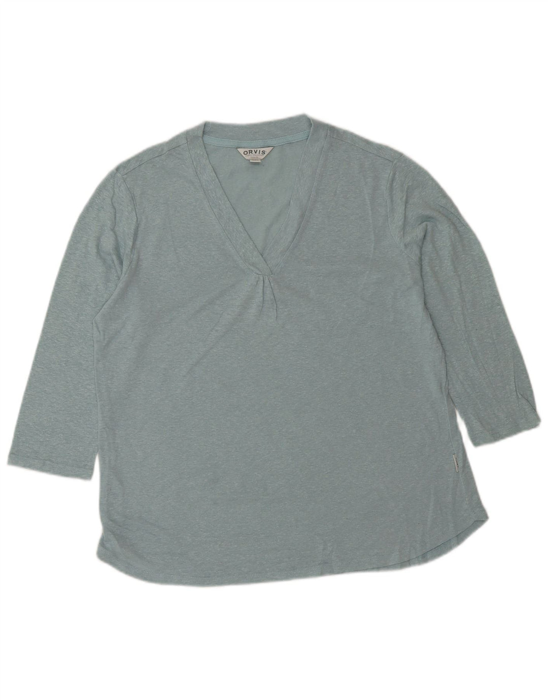 Damski top oversize ORVIS z rękawem 3/4, UK 10, mały niebieski