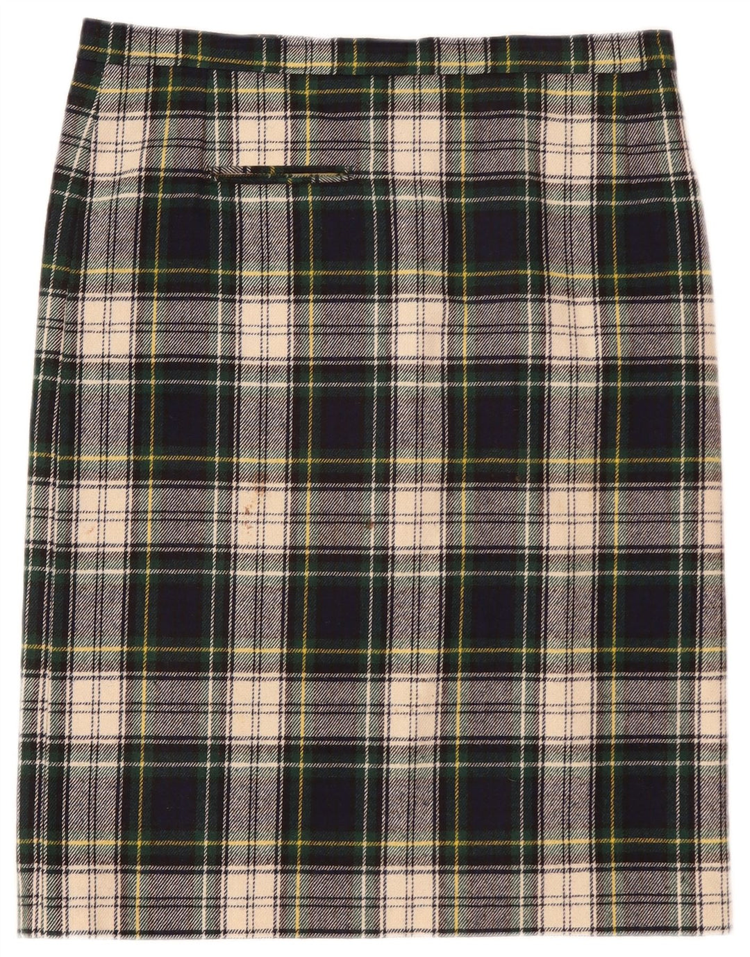 Prosta spódnica damska VINTAGE W36 XL Granatowa kratka