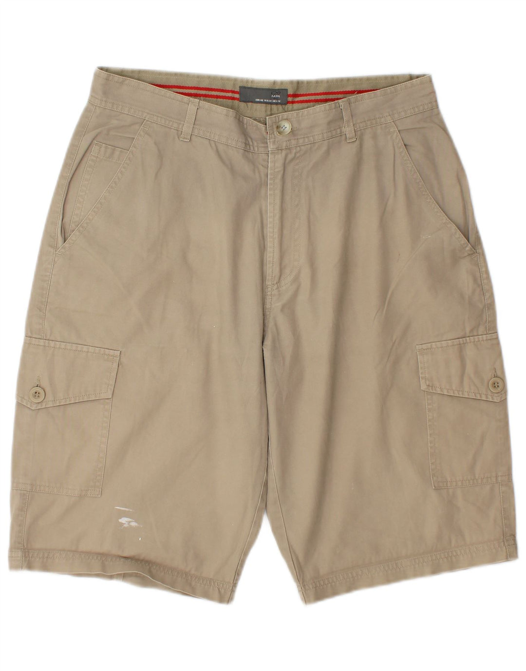 Męskie spodenki cargo Zara EU 42 Large W32 beżowa bawełna