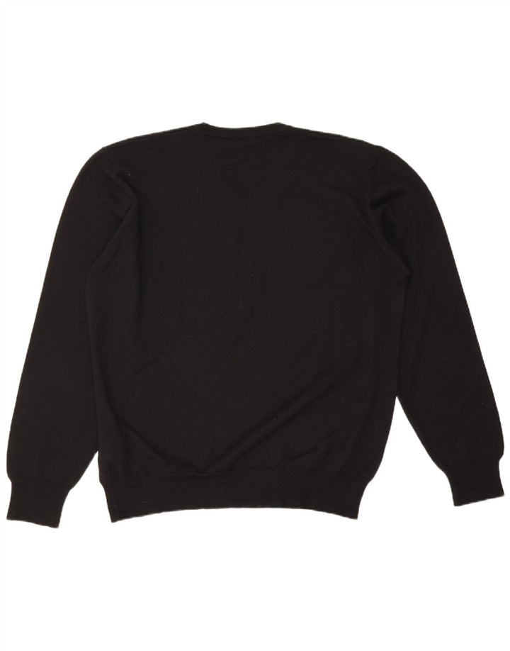 Męski sweter Carrera z dekoltem w kształcie litery V, 2XL, czarna wełna