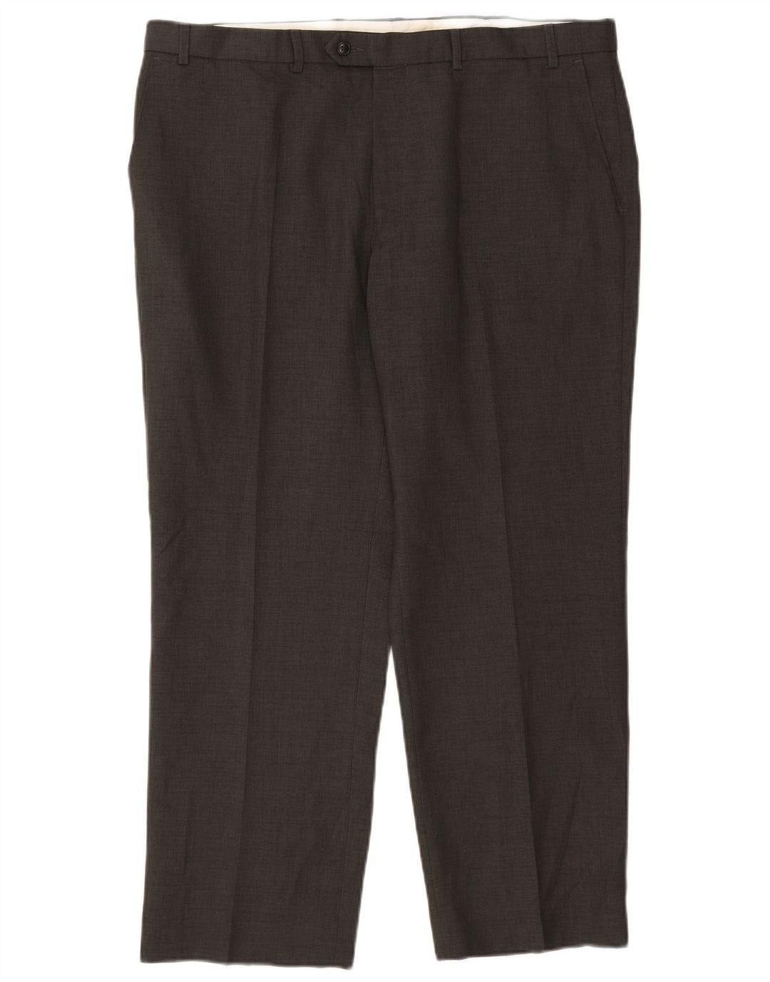 Marks & Spencer Męskie proste spodnie garniturowe W40 L29 Szary poliester