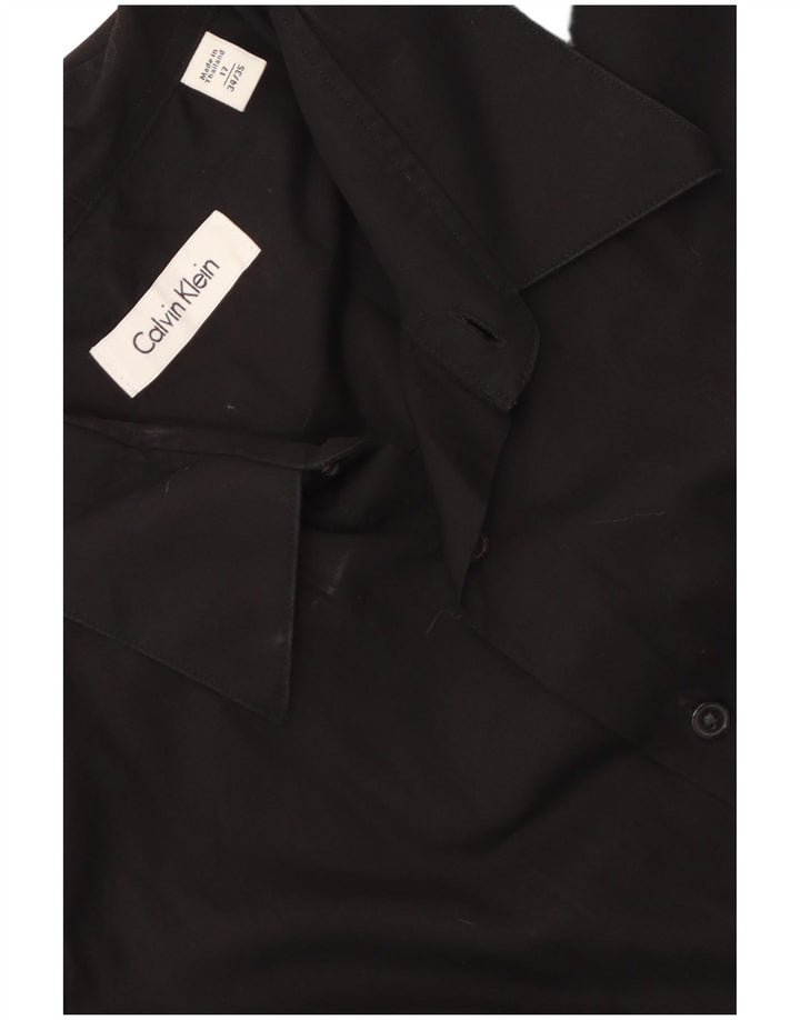 Koszula męska Calvin Klein, rozmiar 17 XL, czarna, bawełniana