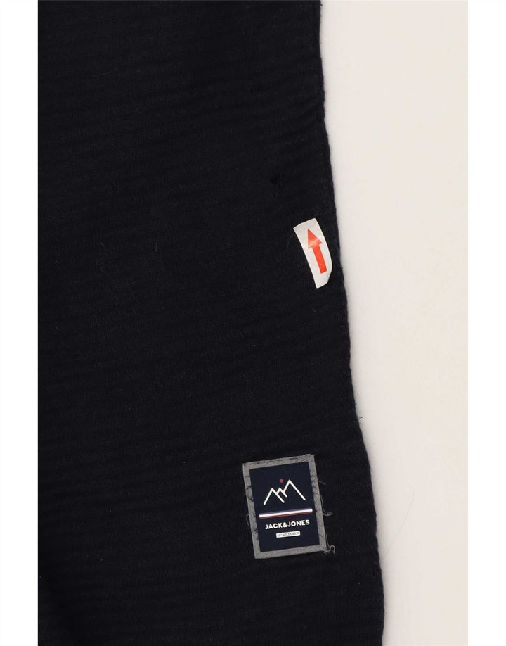 Męski sweter Jack & Jones z okrągłym dekoltem, mały, granatowy, z blokami kolorów