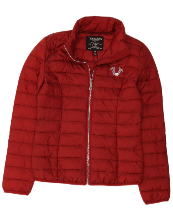 Damska ocieplana kurtka True Religion UK 10, mała, czerwona, poliester