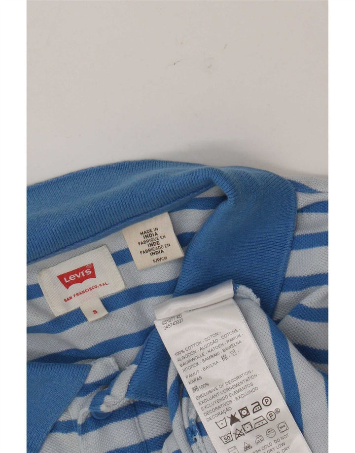 Męska koszulka polo Levi's, mała, niebieska, bawełniana w paski