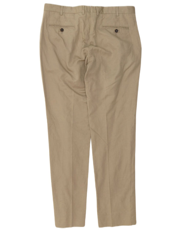 Spodnie Chino Massimo Dutti Męskie Slim EU 42 Large W34 L34 Beżowa Bawełna