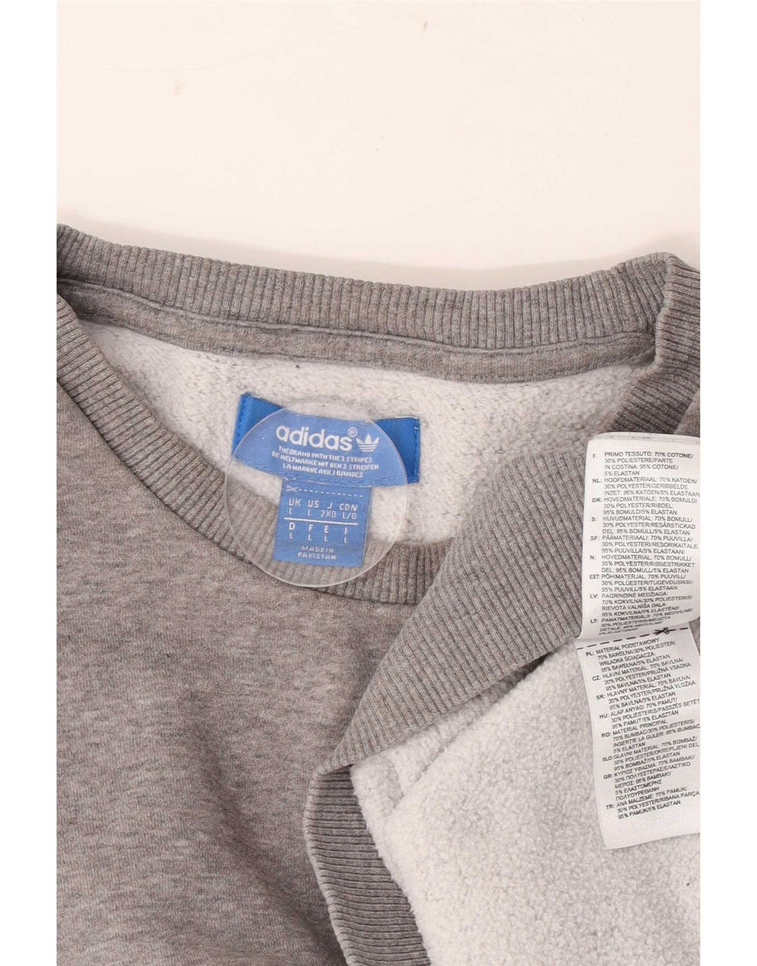 Bluza męska Adidas, duża, szara, nakrapiana bawełna