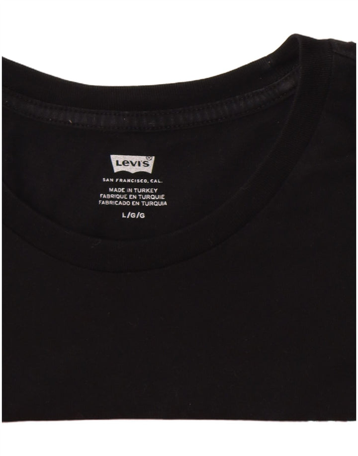 Męski T-shirt z grafiką Levi's, duży, czarny