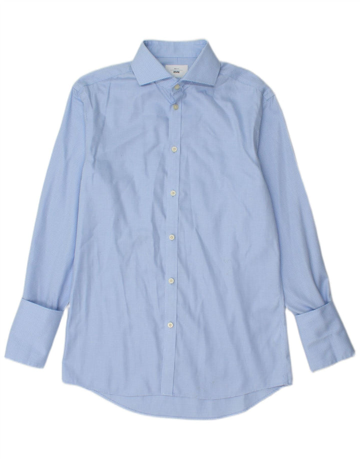 Moss 1851 Męska koszula wizytowa slim fit, rozmiar 38 15, średni niebieski pepitka