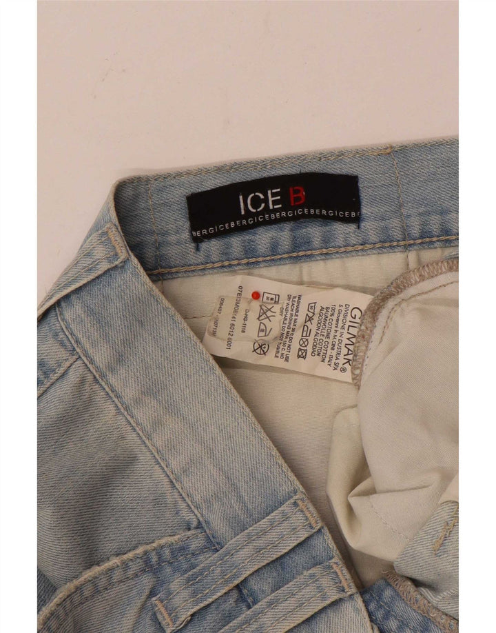 Męskie spodenki jeansowe Iceberg Cargo W36, duże, niebieskie, bawełniane