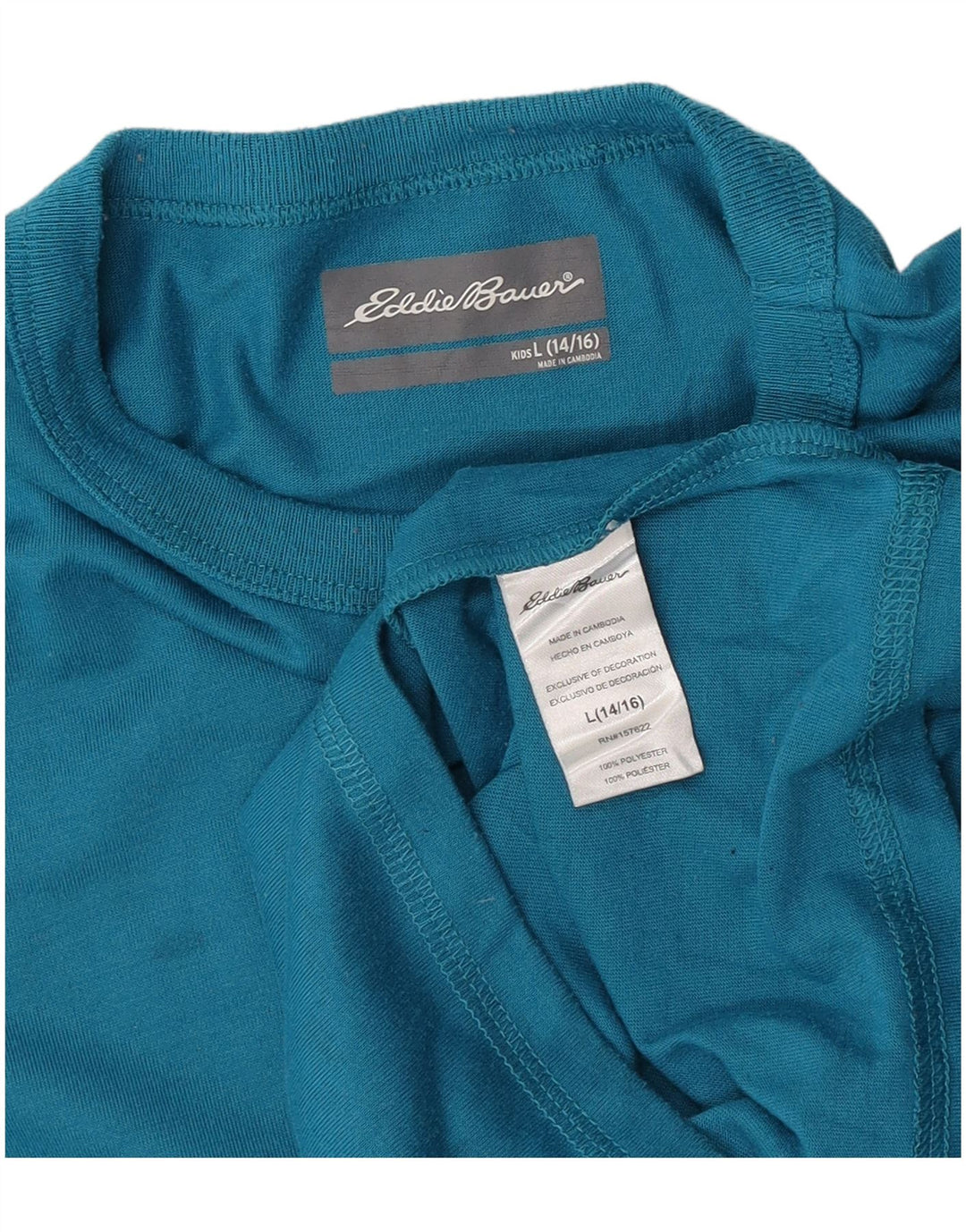 T-shirt chłopięcy Eddie Bauer, duży, 14-15 lat, niebieski poliester