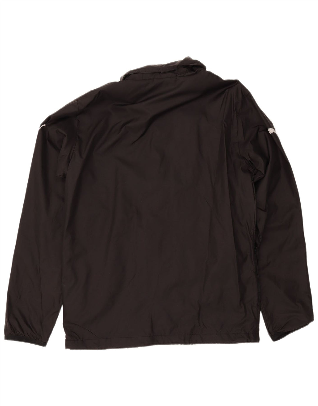 Męska kurtka przeciwdeszczowa PUMA z kapturem UK 38 Średni czarny nylon