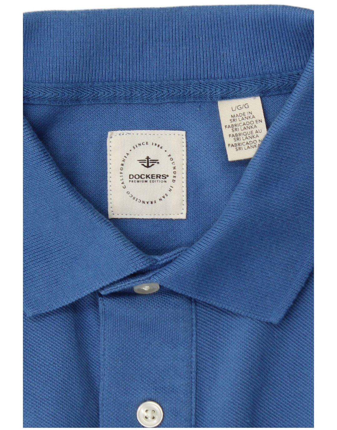 Męska koszulka polo DOCKERS, duża, niebieska, bawełniana