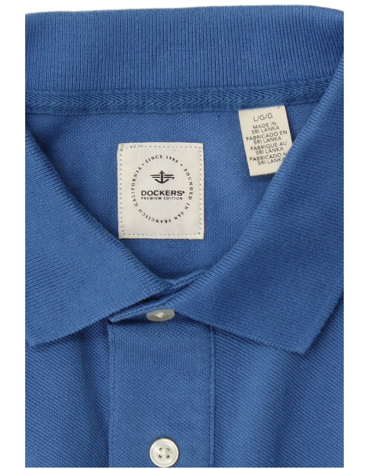 Męska koszulka polo DOCKERS, duża, niebieska, bawełniana