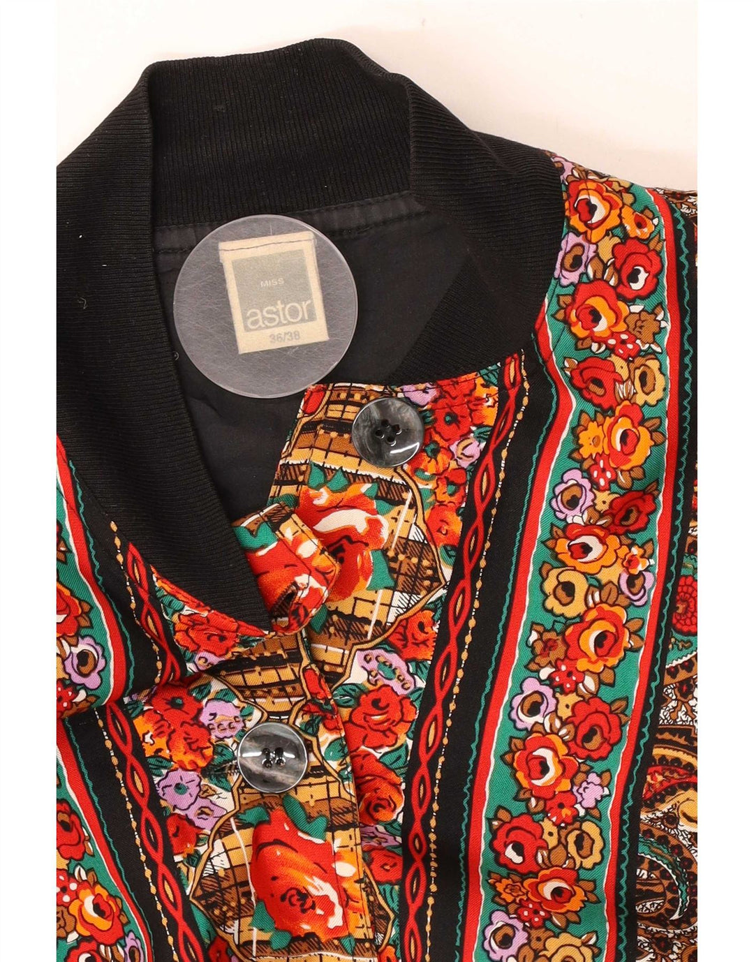 Damska kurtka bomberka oversize Astor EU 36/38, mała, wielokolorowa paisley
