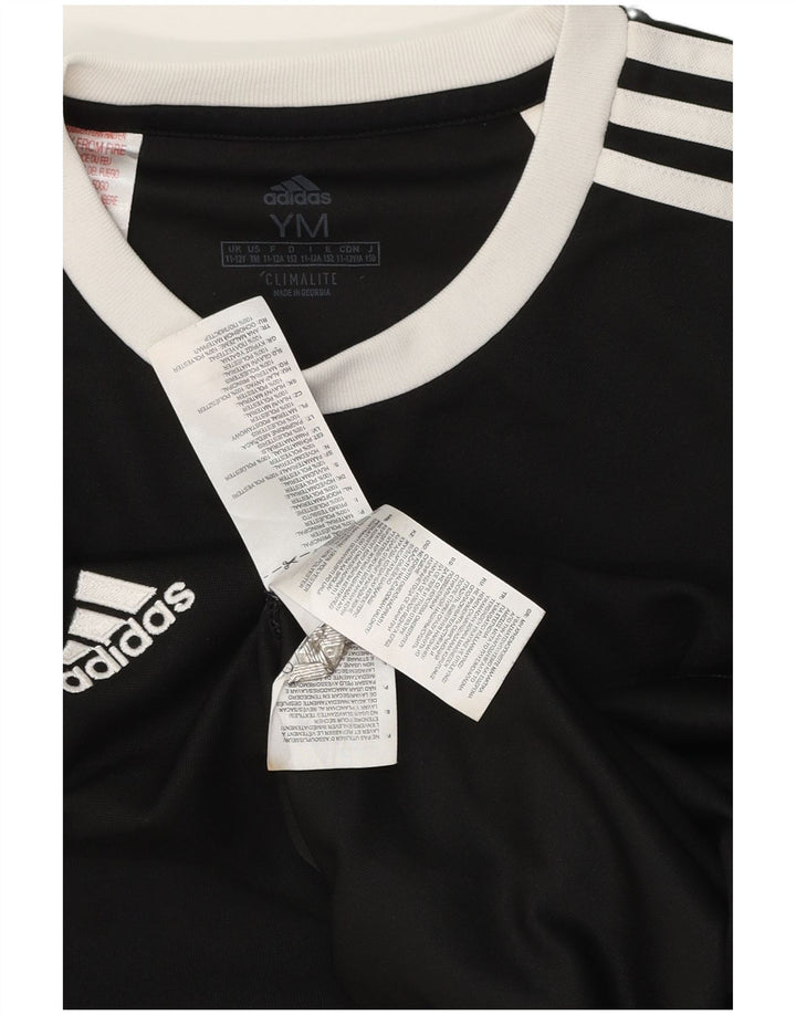 Chłopięca koszulka Adidas Climalite Top 11-12 lat, średni czarny poliester