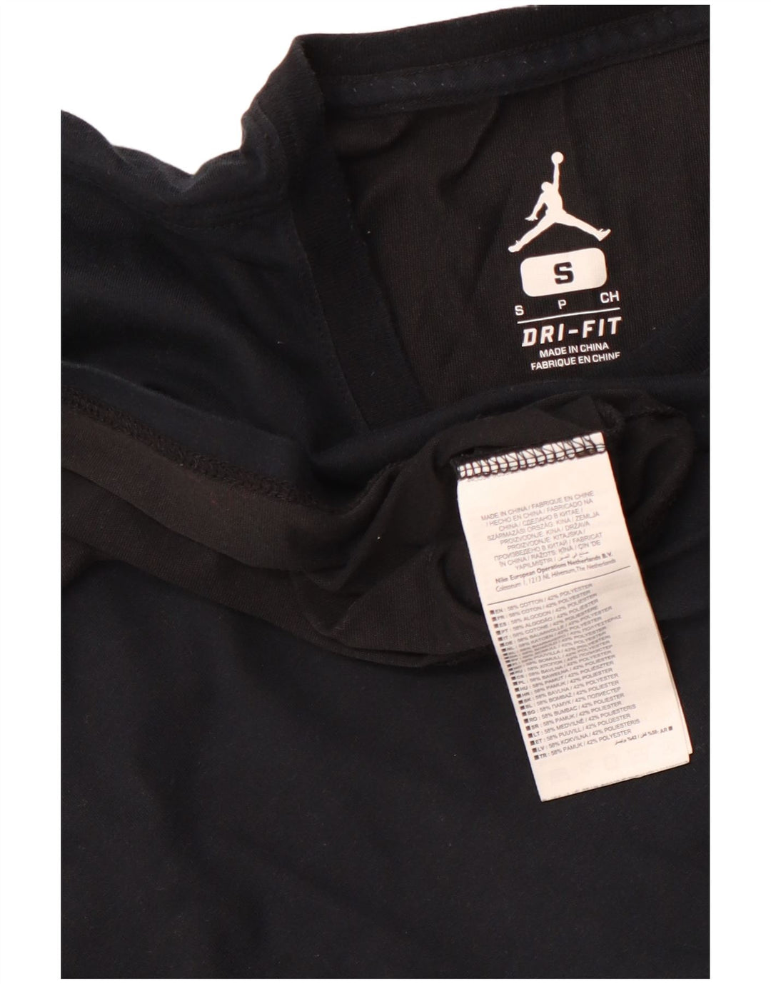 Męska koszulka z grafiką JORDAN, mała, czarna, bawełniana koszulka sportowa