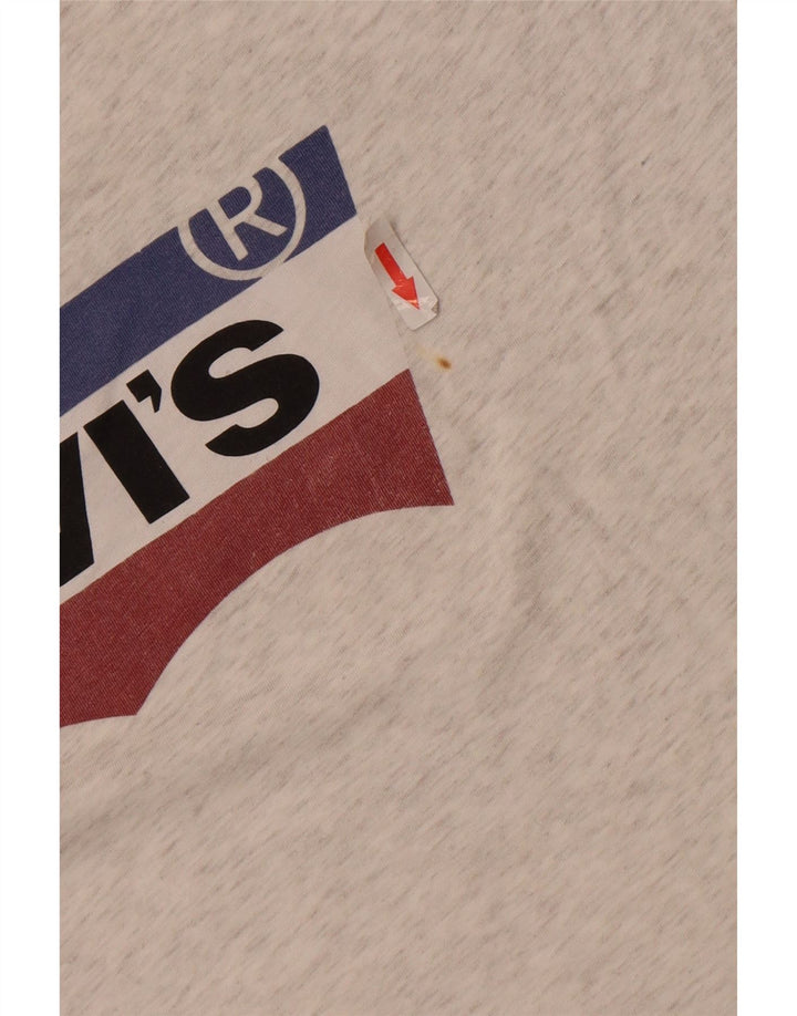 Męski T-shirt z grafiką Levi's Top 2XL Szara bawełna w plamki