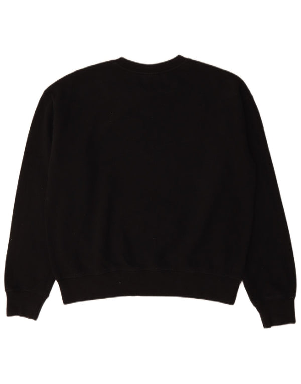 Champion Womens Graphic Sweatshirt Jumper UK 18 XL Black Cotton