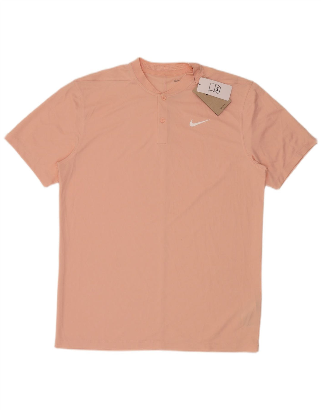 Męski T-shirt Nike Dri Fit Top, średni różowy poliester